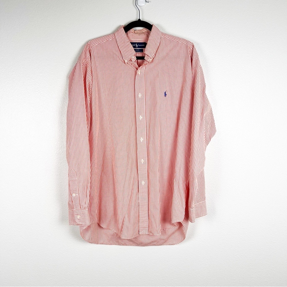Ralph Lauren Blake Checkered Long Sleeve Button Up‎ dress Shirt